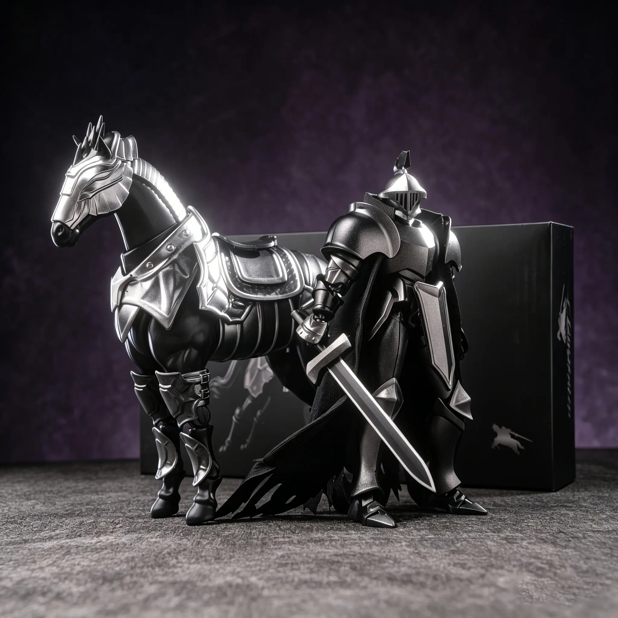 Medieval Knight Model, DIY Assembly Toy, Full Body Jointed Figure with Horse, Weapons, Cloak & Helmet, Collectible Action Figurine, Desktop Decor, Gift Set