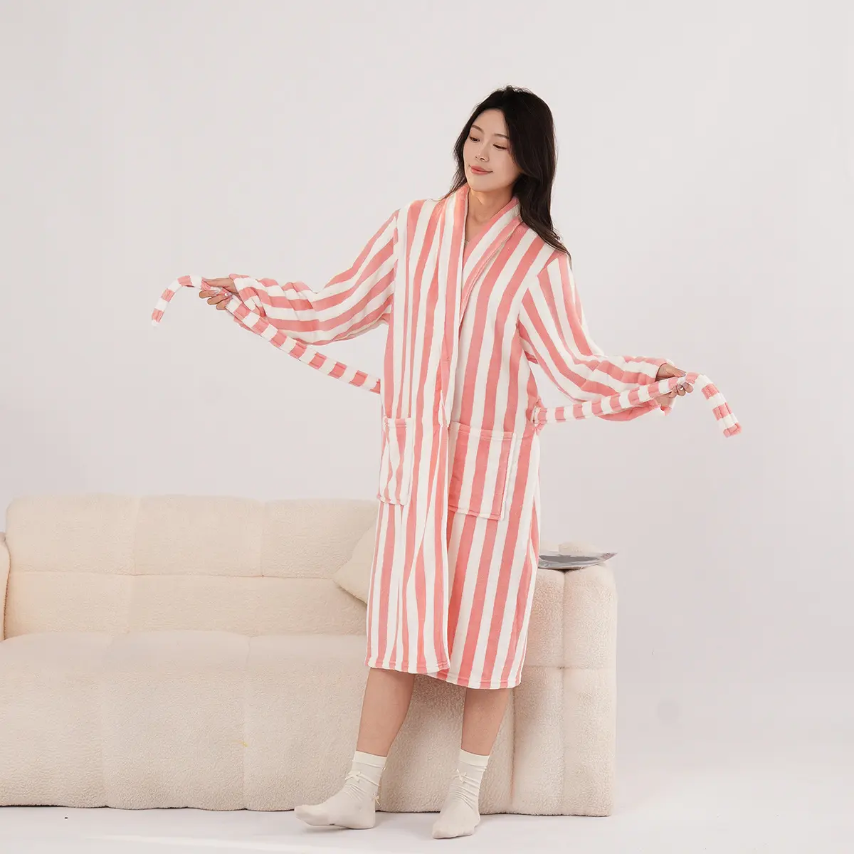 Leap rows [Powder White] Stripe control