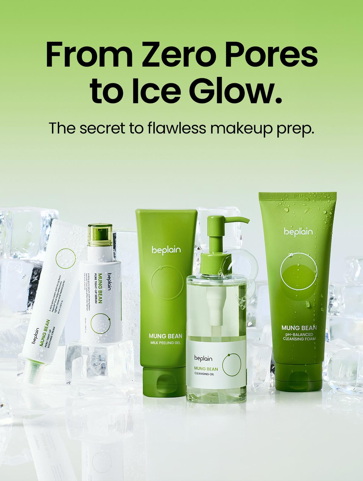 Mung Bean Poreless Texture Reset 5PC Set:	Cleansing Oil, Cleansing Foam, Peeling Gel, Facial Serum & Moisturizing Cream
