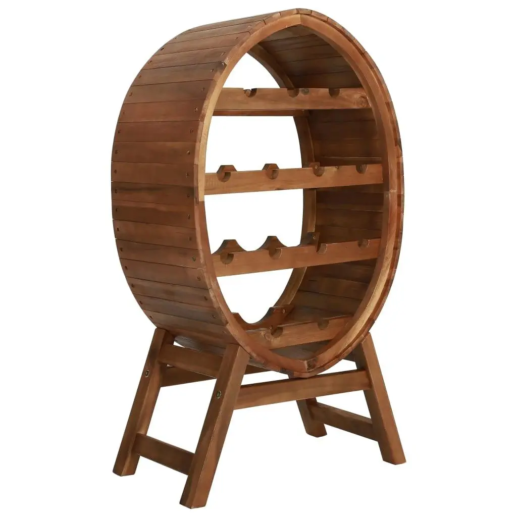 vidaXL Solid Acacia Wood Wine Rack 13 Bottles Home Indoor Dining Room Living Room Kitchen Storage Cabinet Wooden Wine Rack Bottle Holder 44036