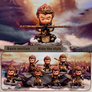 Mysterious Monkey Collection Resin Action Figure with Weapon, Car Dashboard Decoration, Party Gift, Holiday Gift, Interior Statue