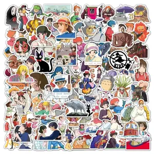 50Pcs Hayao Miyazaki Anime Stickers for Laptop Skateboard Luggage Phone Car Decals Graffiti Waterproof Sticker Kid Toy