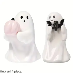 Halloween Ghost Pumpkin Decoration, Resin Hand-Held Bat Pumpkin Statue, Home Decor Living Room Table Ornament, Perfect Gift