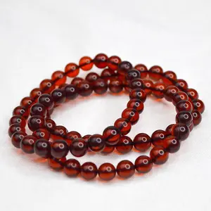 Blood Amber 7.5mm Bracelet