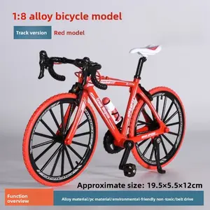 1:8 Scale Mini Alloy Bicycle, Diecast Metal Racing Bike Model, Simulation Finger Mountain Bike, Collectible Toy Gifts for Boys