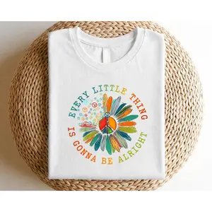 Peace Sign T-Shirt, Retro 70s Hippie Daisy Tee, Gift For Friends
