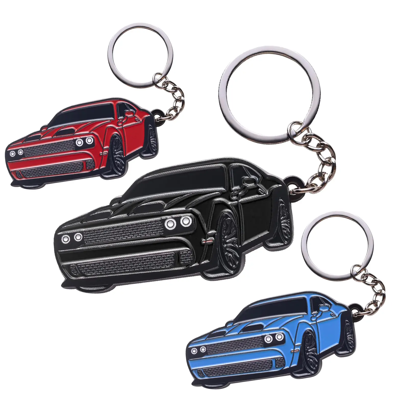 Dodge Challenger Metal Keychain - Durable Enamel Vehicle Accessory, Stylish Auto Parts Item for SRT Fans, Men's Gift for Muscle Car Enthusiasts, Car & Men's Accessories, Vehicle Accessories