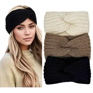 3pcs Winter Ear Warmers for Women, Winter to Keep Warm, Headbands for Cold Weather, Chunky Headband Hair, Winter Headband For Women