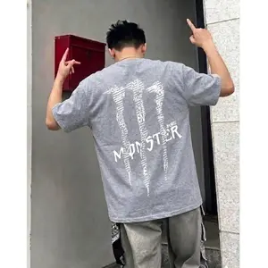 Monster Text Patchwork Graphic Shirt, Dark Experiment Print, Punk Aesthetic, Tiktok Trendy Subculture Fashion, Gothic Party Streetwear