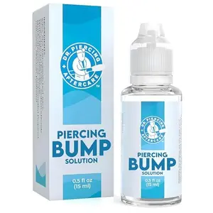 Dr. Piercing Aftercare Keloid Bump Solution Drops 15mL - Gentle Saline Formula with Provitamin B5 for Bump Care - Nose Ear Belly Lip Aftercare Cleaner (Copy)