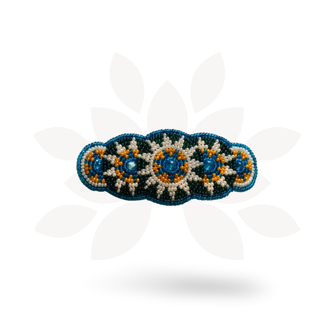 Andrea Seed Bead Boho Hair Barrette - Guatemala