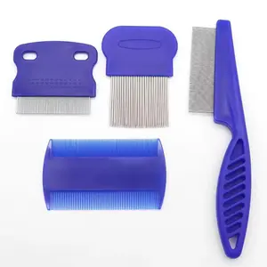 Pet Grooming Tool Set, 4 Counts/set Stainless Steel Double-sided Design Pet Hair Removal Tool, Professional Pet Grooming Tool for Small, Medium & Large Dogs