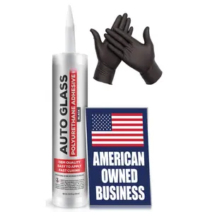 Polyurethane Windshield Adhesive with Fast Curing Formula - High Bond Strength Window Sealant Compound - Easy to Apply Automotive Glass Glue - Windshield Sealant Black -  & RV Polyurethane Glue