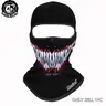 Musion Skull Print Full Face Cover Cycling Balaclava Hat, Windproof Sun Protection, Fun Outdoor Riding Mask, Punk Style, All Seasons, Outdoor Sports Mask