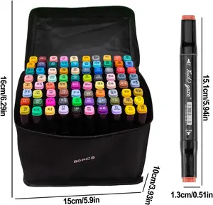 168/80/48/24 Alcohol Markers, Dual Tip Alcohol Marker Set for Cartooning and Sketching - Vibrant, Plastic Body, Ideal for Art Drawing and School Supplies, Perfect Easter Gift for Artists, Adults and Children! Color Coding