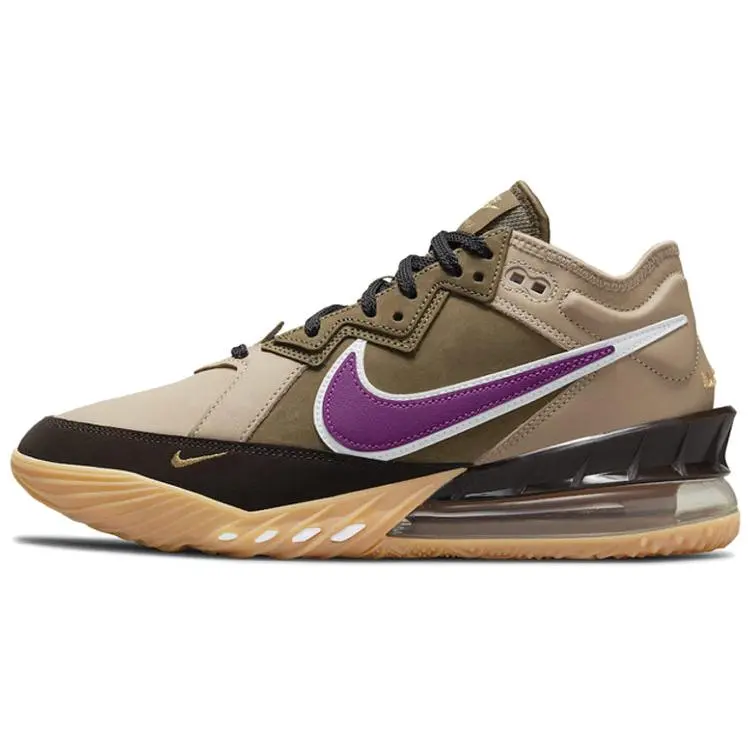 atmos x Nike LeBron 18 Low 'Viotech' Limited Edition Iconic Collab Lace-Up Sneakers, Runs Slightly Large