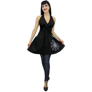 Spiderweb Black Vintage Inspired Apron