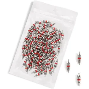 100Pcs Schrader Tire Valve Core-American/US Valve Stems Core For Most Automotive,RV,ATV & Air Conditioning, Tire Remover Replacement
