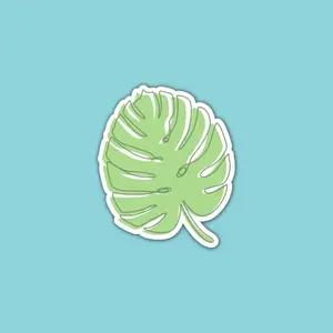 Monstera leaf sticker