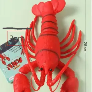 Imitation lobster model, realistic marine life prop, aquarium accessory for education and decoration, perfect gift for aquarium enthusiasts.