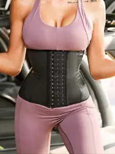 Women's Natural Latex Waist Belt, Adjustable Hook Closure Shapewear Underwear, 9 Memory Steel Bones, High Elastic Breathable Postpartum Belly Band, Womenswear