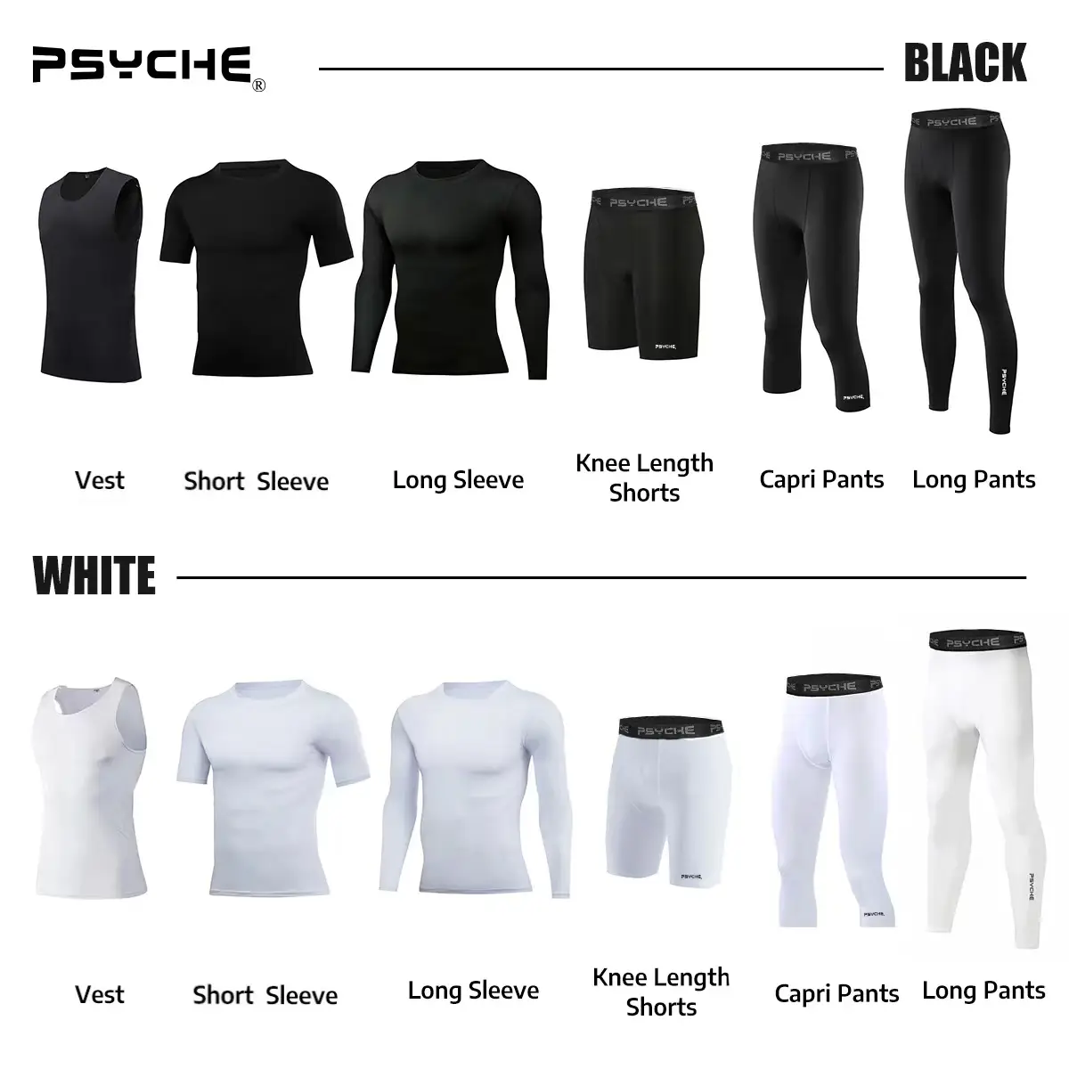 PSYCHE Compression Pants Shirt Sports Shorts Shorts Casual Sports Pants For Gym Workout Running Men's Sport & Outdoor Basketball Base Laye
