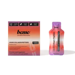 BeMe Liquid Collagen Peptides for Tendons & Ligaments with TENDOFORTE – Grapefruit Collagen Drink Supplement to Enhance Flexibility & Injury Prevention Support - 15 Liquid Sachets