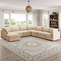 Beige, 8 Seats, L-Shaped