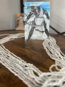 Obatala Eleke Beaded Necklace - Unisex Beads, White, Spiritual Tool for Protection and Guidance, Meanings of Peace and Purity