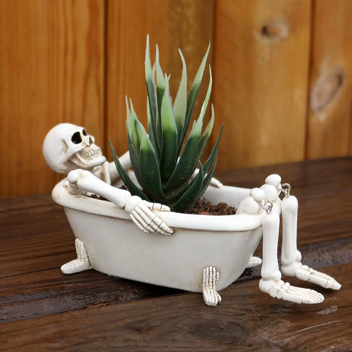 Creative Halloween Skull Resin Flower Pot, 6.37 Inches Bath Tub Planter  with Drainage Hole, Bathroom Soap Holder/Potted Plant Decor/Household Small  Storage, Succulent Pot, Plant Pots - TikTok Shop