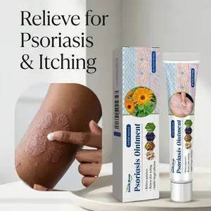 Psoriasis Ointment (20g) - Powerful Herbal Extract Treatment for Severe Skin Itching, Eczema, Dermatitis, Scaling, and Redness on Body. Relieves Chronic Skin Issues, Gentle Non-Greasy Daily Body Cream for Hand, Foot Care.