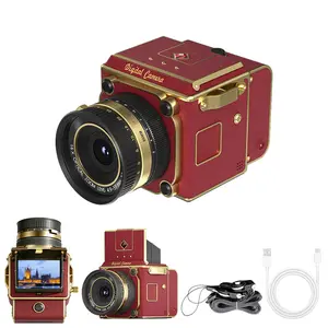 Retro Digital Camera, Vintage Portable Vlogging Camera with Wrist Strap & Lanyard, Anti-Shake, 16X Digital Zoom, Perfect Gift for Teens, Boys, Girls & Photography Beginners, Ideal Birthday & Christmas Present