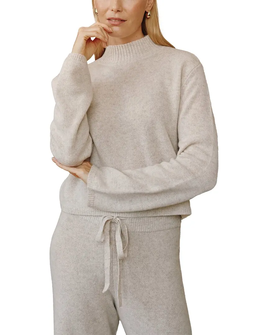 Bella Dahl Cashmere & Wool Mock Neck Sweater