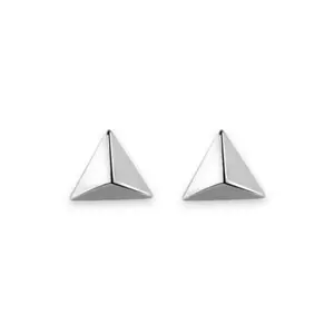 Small Tiny Geometric Triangle Stud Earrings for Men Women