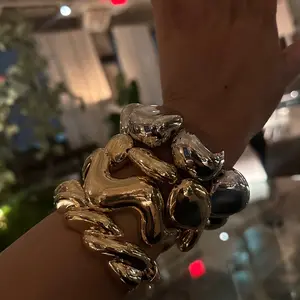 Mixed Metals Bangle Set