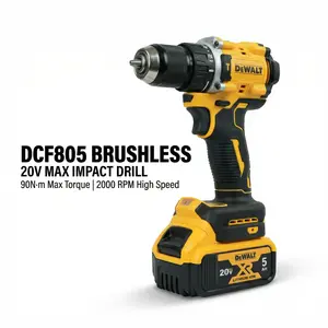 DEWALT DCF805 20V Brushless Impact Drill for Metal Wood Installation torque multiplier