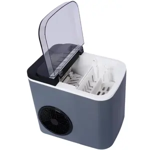 Countertop Ice Maker, Portable Ice Machine with Self-Cleaning Function, Ice Basket and Scoop, Makes 9 Ice Cubes in 6 Mins, 26 lbs/24H Daily Output