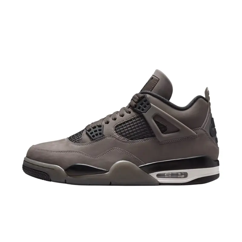 Nike Air Jordan 4 Retro Cave Stone Men’s Closed Athletic Basketball Shoes - Premium Suede, Mesh Panels, Durable Rubber Grip, Sporty Chic, Mensfashion, Casual Wear, True to Iconic, Classic Wings, Rugged Daily Trainer