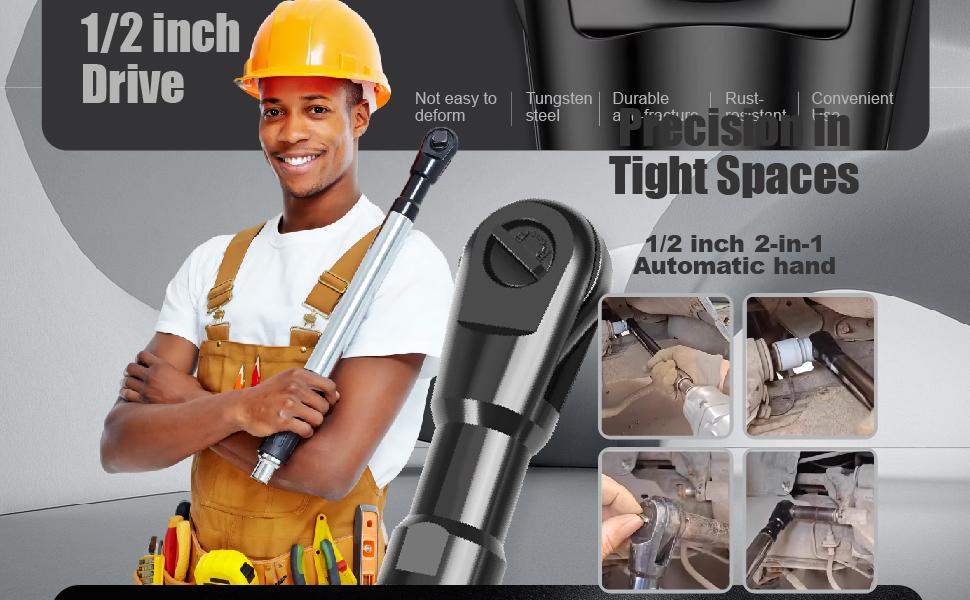 Universal Wrench Extension Bar, 1/2in Drive Rod | Compact & Lightweight Ni-Cr Alloy Steel Tool for Tight Spaces and Torque Boost