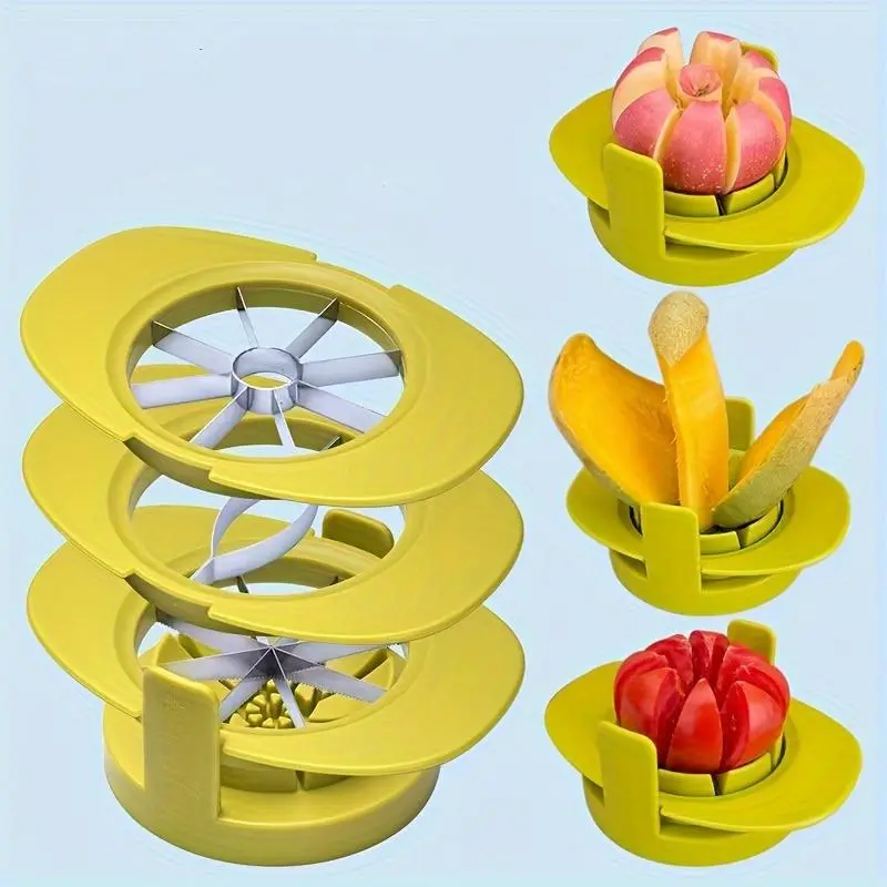 Four in One Mango and Apple Stainless Steel Fruit Slicer Set