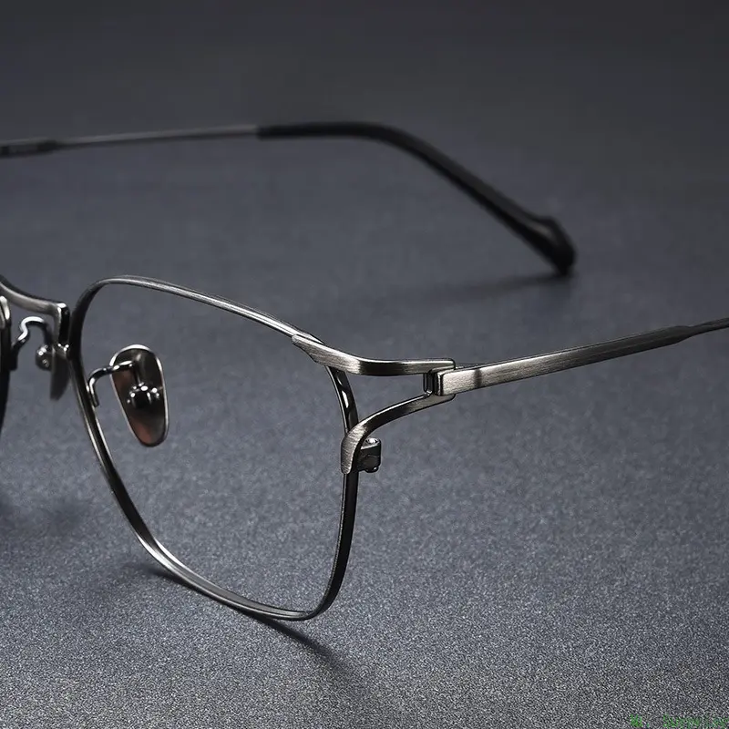 New Pure Titanium Oversized Full-Rim Optical Metal Frames for Adults, Ultra-Lightweight Frame Design, Trendy Casual Glasses, High-End Comfortable Men's Accessories Eyeglasses, Men's Accessories For Adults