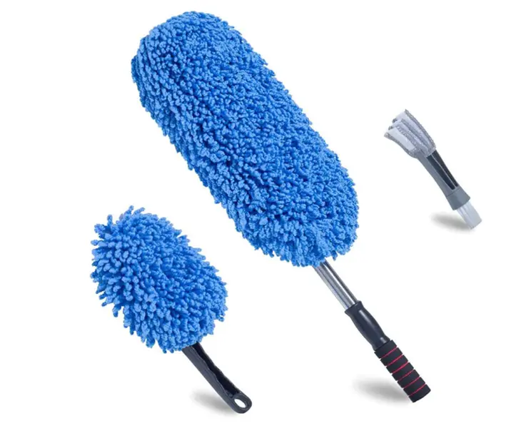 Microfiber Car Duster Exterior Scratch Free, Extendable Handle Interior Multipurpose dust Cleaning Duster for car(Medium)