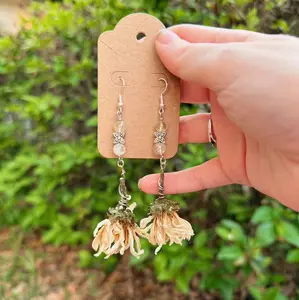 Citrine Chrysanthemum Earrings