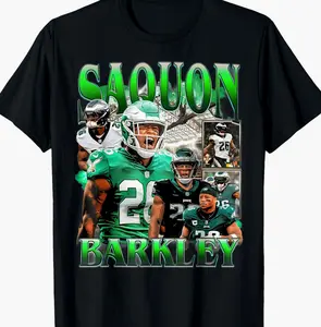 Saquon Eagles Vintage Barkley Design 90s Graphic Tee T-Shirt
