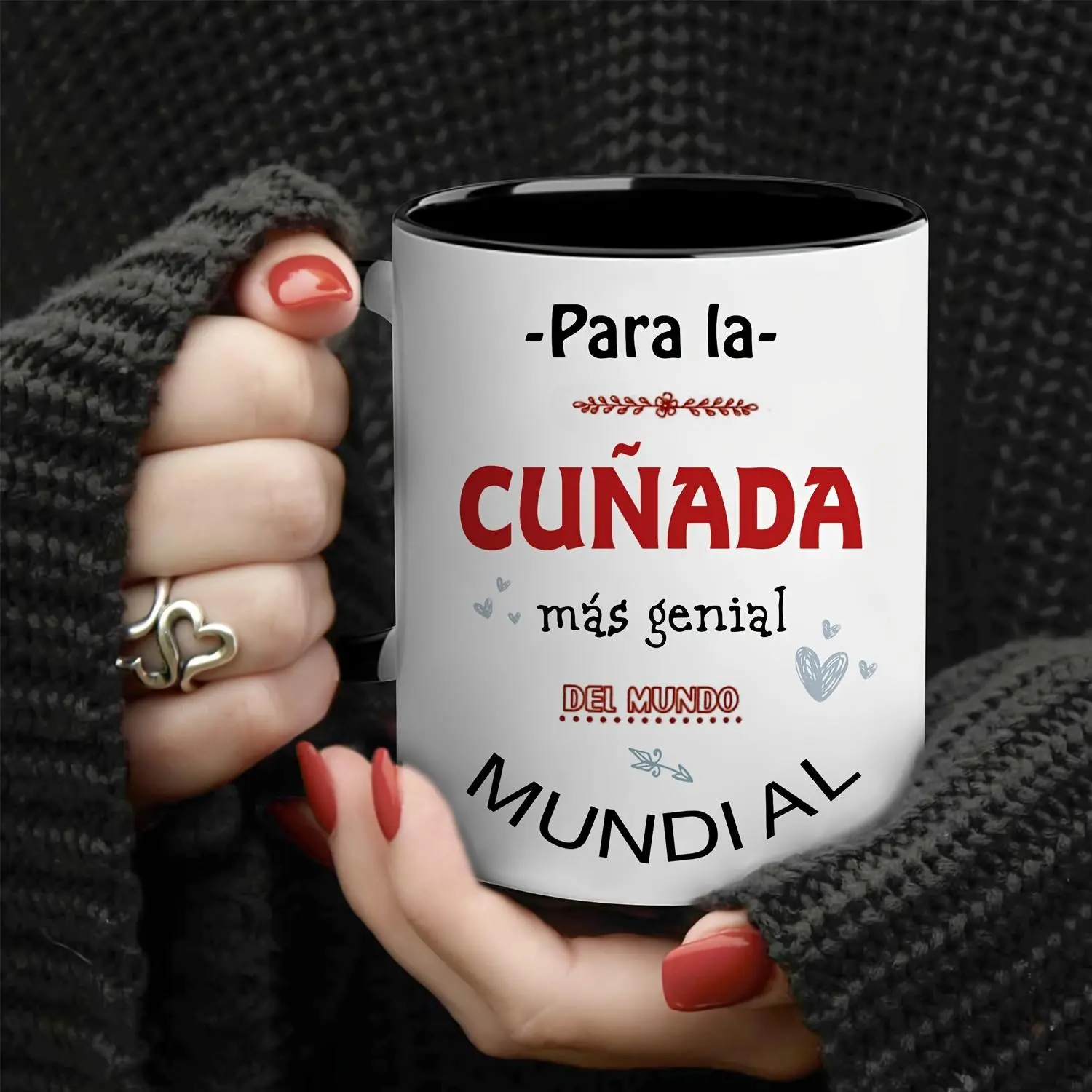 11oz Spanish-Inspired Sturdy Ceramic Novelty Coffee Mug - Custom Printed Reusable Cup with "Para la mejor amiga del mundo" Design, Microwave-Safe, Lightweight, Washable Kitchen Drinkware, Perfect Gift for Best Friend