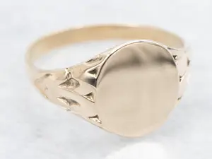 Victorian Rose Gold Signet Ring