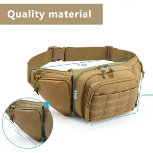Concealed Pistol Case Tactical Gun Holster Belt Bag with 9MM 380 Glock 17/19/22/23/31/32/1911 Compatibility - Heavy-Duty Waist BagQuick-Access Zipper & Gun Holder, Hands-Free Carry for Hunting, Fishing, Everyday Concealed Carry