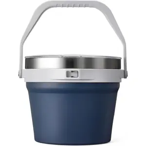 7L Insulated Ice Bucket with Lid,Double Wall Vacuum Stainless Steel Beverage Bucket Keeps Frozen Longer,Holds 6 Longnecks or 3 Bottles of ,for , Champagne, Large Parties(Navy)