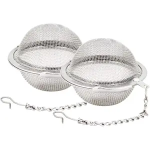 2pcs Stainless Steel Mesh Tea Ball 2.1 Inch Tea Strainers Teas Infuser Strainer Filters for Teas
