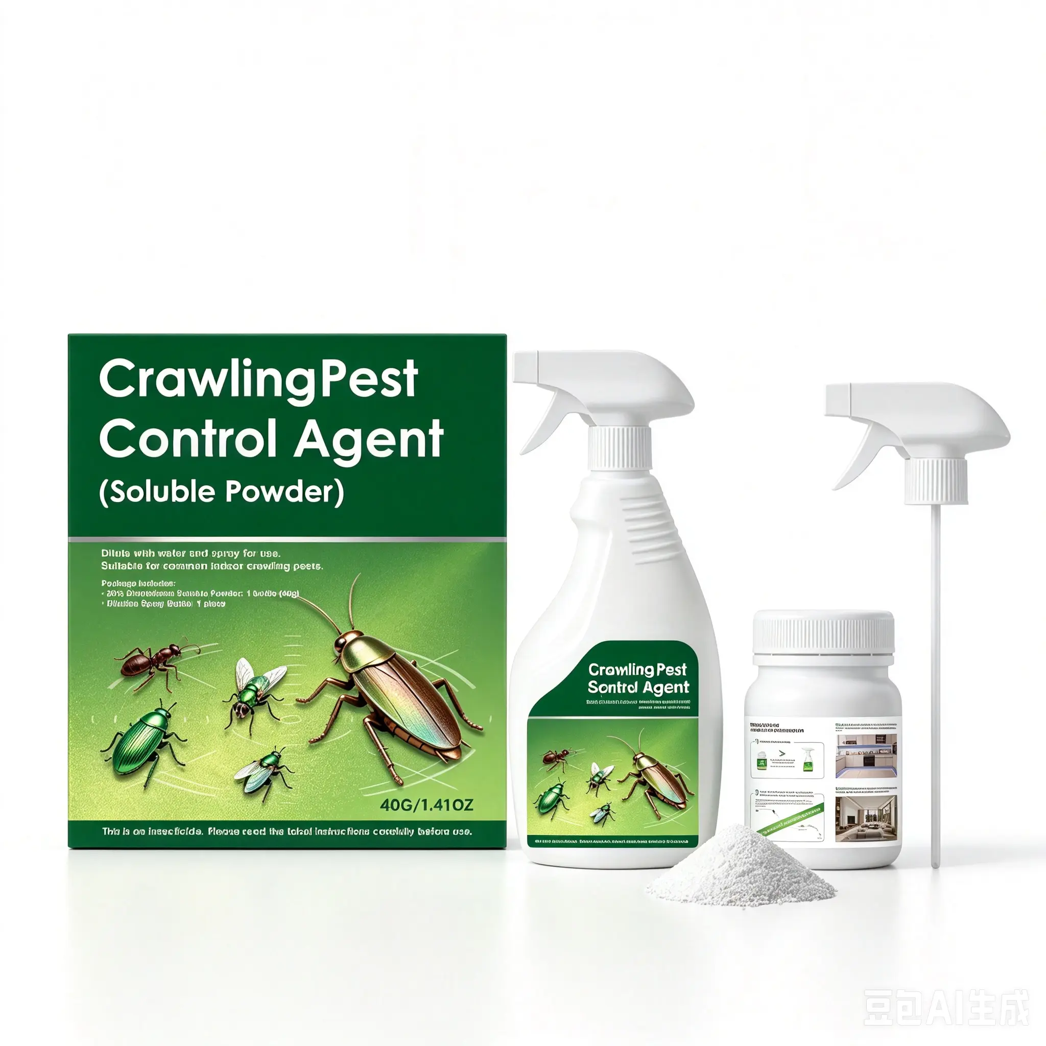 Pest Control Agent – Repels 40+ Pests (Roaches, Ants, Spiders, Bed Bugs), Pet Safe When Used as Directed, Indoor & Outdoor Use, Mixes to 1 Gallon